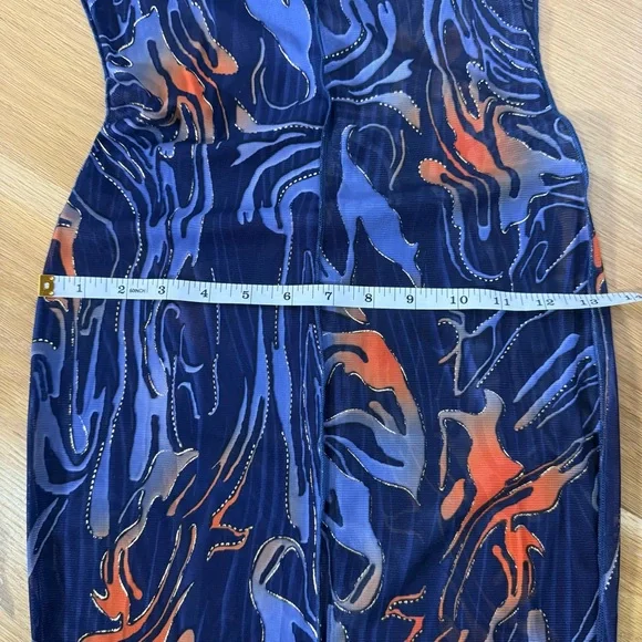 Spoiled Label Long Sleeve full length bodycon Abstract Dress women’s size medium - Picture 7 of 9